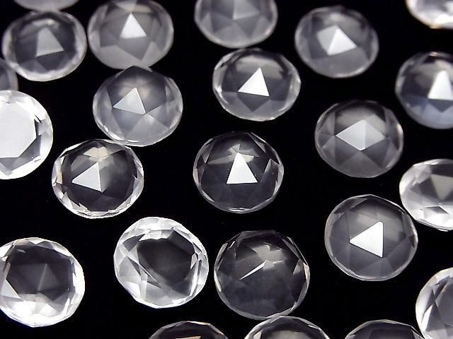 【動画】宝石質ローズクォーツAAA ラウンド ローズカット10×10mm 2個の画像