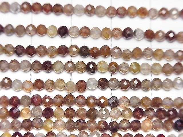 【動画】【素晴らしい輝き】天然ブラウンジルコンAAA- ラウンドカット3mm 1連(約37cm) サムネイル2
