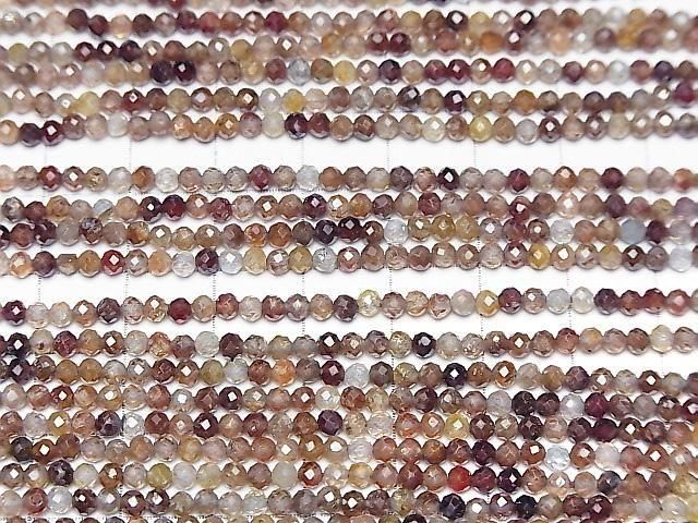 【動画】【素晴らしい輝き】天然ブラウンジルコンAAA- ラウンドカット3mm 1連(約37cm) サムネイル3