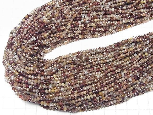 【動画】【素晴らしい輝き】天然ブラウンジルコンAAA- ラウンドカット3mm 1連(約37cm) サムネイル4