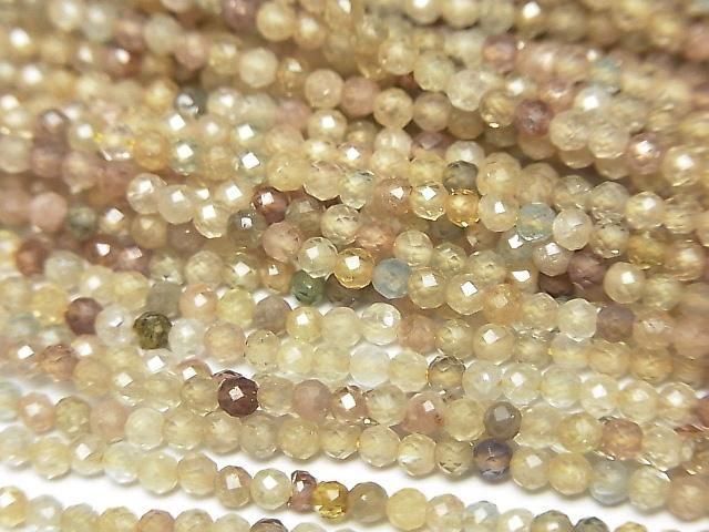 【動画】【素晴らしい輝き】天然マルチカラージルコンAAA- 極小ラウンドカット2mm 1連(約37cm)の画像