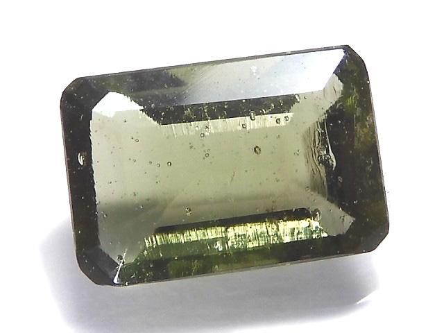 【動画】【1点もの】宝石質モルダバイトAAA ファセットカット ルース 1粒 NO.10の画像