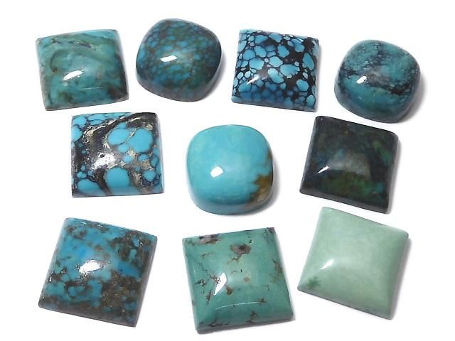 【動画】【1点もの】ターコイズ カボション 10個セット NO.2の画像