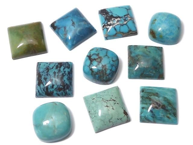 【動画】【1点もの】ターコイズ カボション 10個セット NO.5の画像