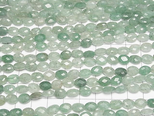 【動画】【素晴らしい輝き】グリーンアベンチュリン オーバルカット8×6mm 1連(約36cm) サムネイル3