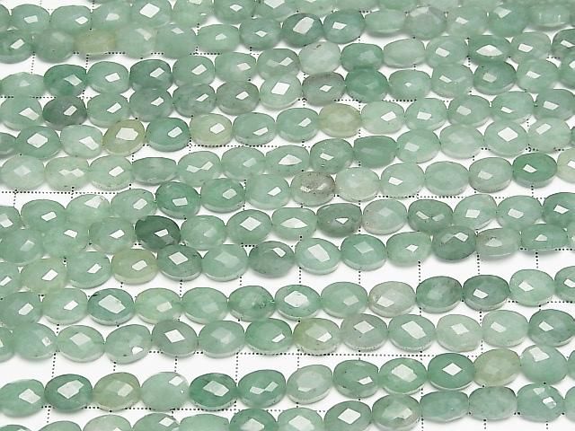 【動画】【素晴らしい輝き】グリーンアベンチュリン オーバルカット8×6mm 1連(約35cm) サムネイル3