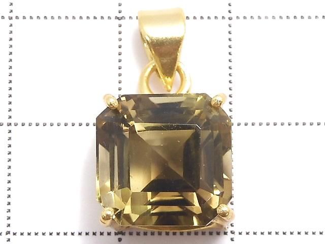 【動画】【1点もの】レモン×スモーキークォーツAAA- ペンダントトップ 18KGP製 NO.36 サムネイル2