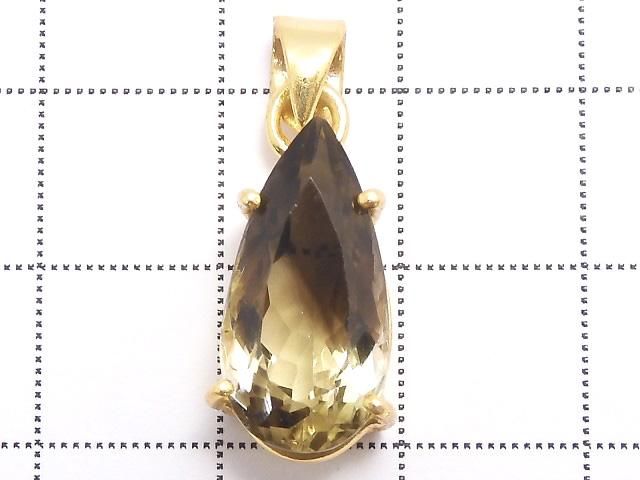 【動画】【1点もの】レモン×スモーキークォーツAAA- ペンダントトップ 18KGP製 NO.39 サムネイル2