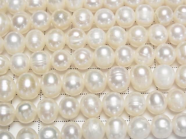 【動画】淡水真珠AA ポテト8~10mm ホワイト 1連(約34cm) サムネイル2