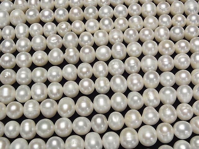 【動画】淡水真珠AA ポテト8~10mm ホワイト 1連(約34cm) サムネイル3