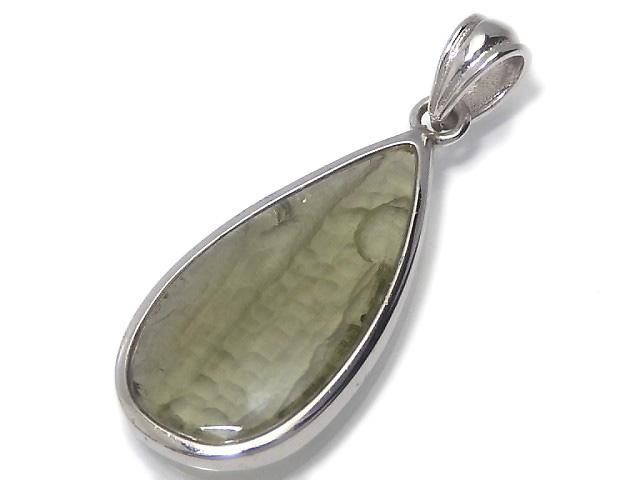 【動画】【1点もの】モルダバイトAAA ペンダントトップ SILVER925製 NO.9の画像