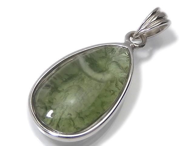 【動画】【1点もの】モルダバイトAAA ペンダントトップ SILVER925製 NO.12の画像