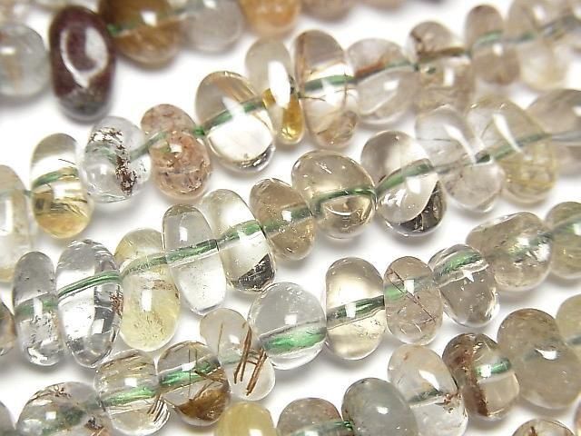 【動画】ガーデンクォーツAA+ チップ(ミニタンブル) 半連/1連(約38cm)の画像