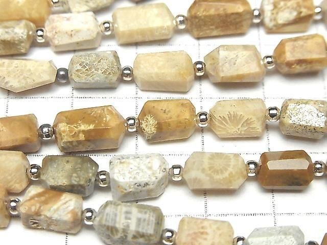 【動画】フォシルコーラル(化石珊瑚) タンブルカット 1連(約18cm) サムネイル2
