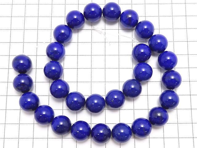 【動画】【1点もの】ラピスラズリAAAA ラウンド14mm 1連(約41cm) NO.2 サムネイル3