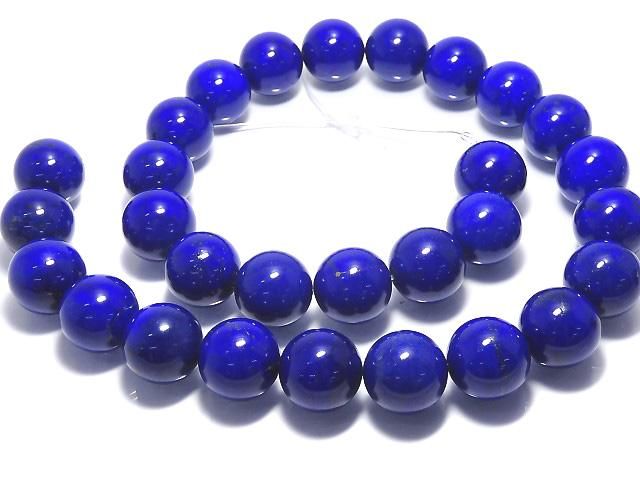 【動画】【1点もの】ラピスラズリAAAA ラウンド14mm 1連(約41cm) NO.2 サムネイル4