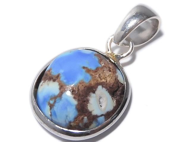 【動画】【1点もの】カザフスタン産ゴールデンヒルターコイズ ペンダントトップ SILVER925製 NO.15の画像
