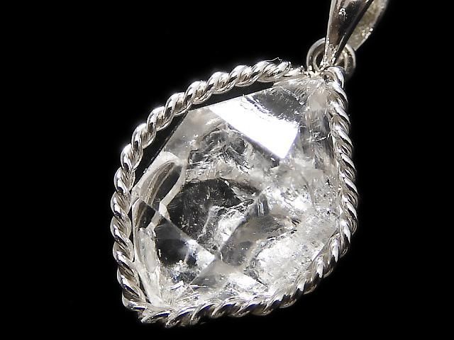 【動画】【1点もの】NY産ハーキマーダイヤモンド ペンダントトップ SILVER925製 NO.1の画像