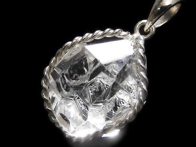 【動画】【1点もの】NY産ハーキマーダイヤモンド ペンダントトップ SILVER925製 NO.6の画像