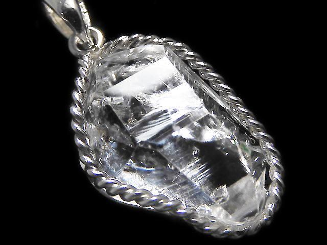 【動画】【1点もの】NY産ハーキマーダイヤモンド ペンダントトップ SILVER925製 NO.7の画像