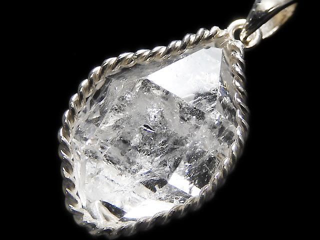 【動画】【1点もの】NY産ハーキマーダイヤモンド ペンダントトップ SILVER925製 NO.8の画像