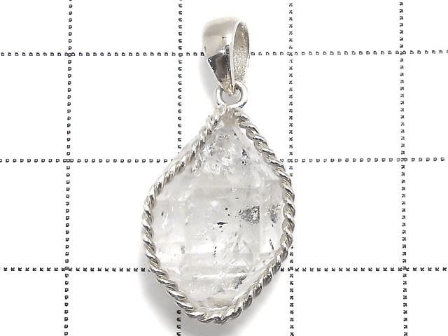 【動画】【1点もの】NY産ハーキマーダイヤモンド ペンダントトップ SILVER925製 NO.8 サムネイル2