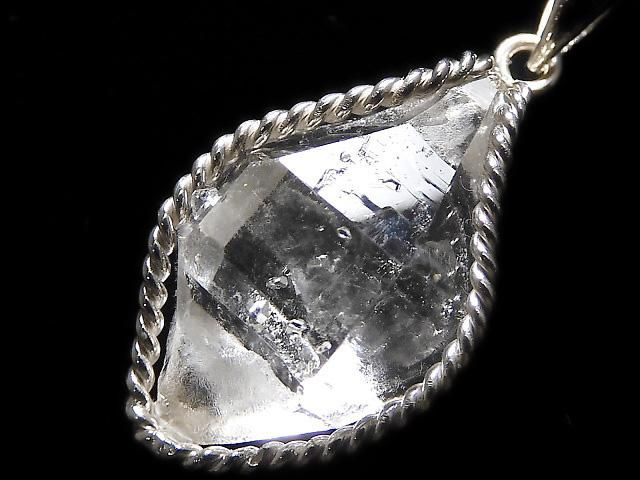 【動画】【1点もの】NY産ハーキマーダイヤモンド ペンダントトップ SILVER925製 NO.11の画像