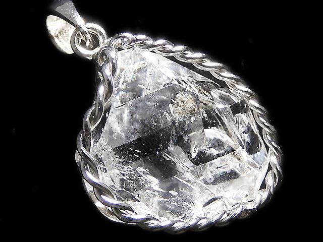 【動画】【1点もの】NY産ハーキマーダイヤモンド ペンダントトップ SILVER925製 NO.12の画像