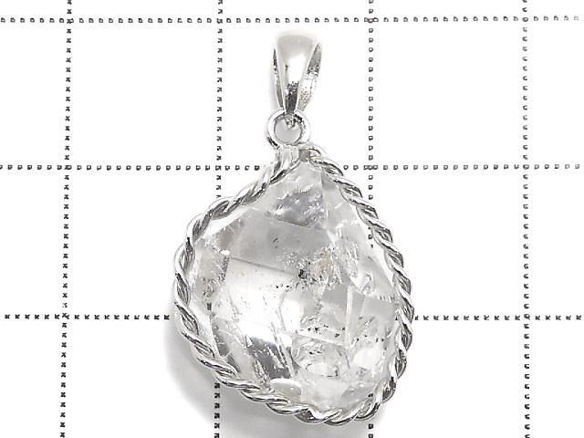【動画】【1点もの】NY産ハーキマーダイヤモンド ペンダントトップ SILVER925製 NO.12 サムネイル2