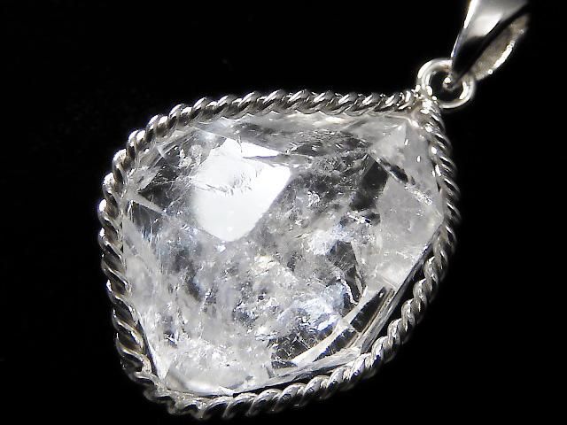 【動画】【1点もの】NY産ハーキマーダイヤモンド ペンダントトップ SILVER925製 NO.13の画像