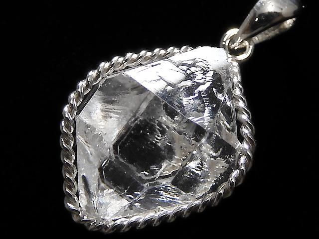 【動画】【1点もの】NY産ハーキマーダイヤモンド ペンダントトップ SILVER925製 NO.16の画像