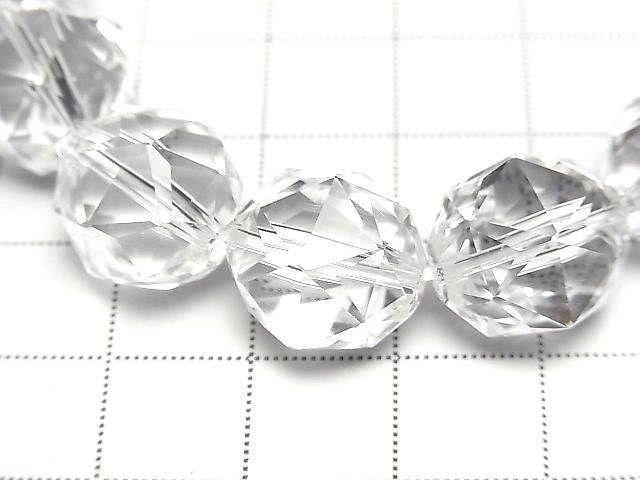【動画】【素晴らしい輝き】クリスタルAAA スターラウンドカット14mm 1連(ブレス) サムネイル2