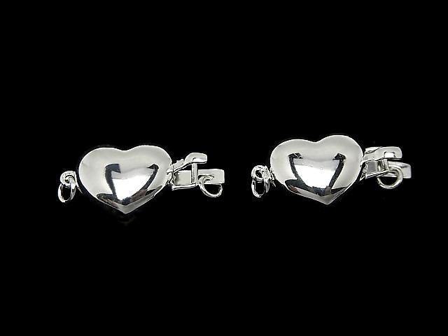 Silver925 クラスプ ハート 18×9.5×5mm 【生地】 1個の画像