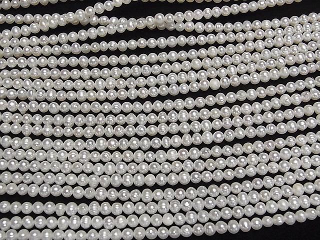 【動画】淡水真珠AA ポテト3.5mm ホワイト 1連(約36cm) サムネイル3
