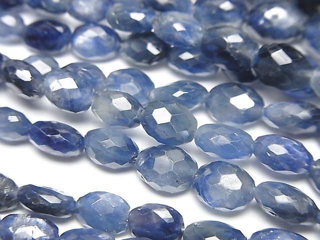 【動画】宝石質ブルーサファイアAA++ オーバルカット 半連/1連(約18cm)の画像