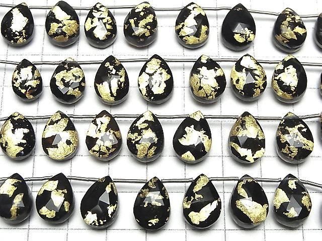 【動画】オニキス×クリスタルAAA ペアシェイプ ブリオレットカット 1連(6粒) サムネイル4