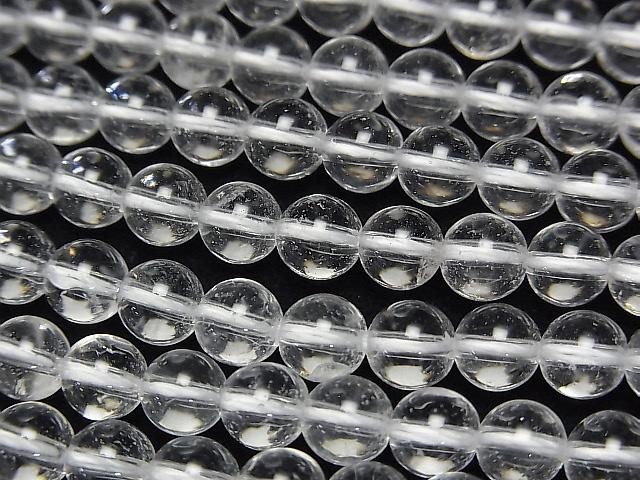 【動画】天然クリスタルAA++ ラウンド5.5mm 1連(約38cm)の画像