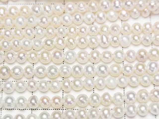 【動画】淡水真珠AA ホワイト ポテト4~4.5mm 1連(約36cm) サムネイル2