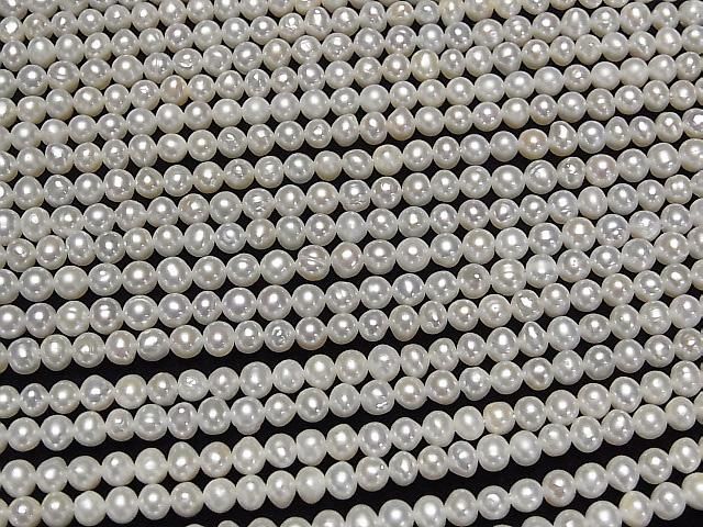 【動画】淡水真珠AA ホワイト ポテト4~4.5mm 1連(約36cm) サムネイル3