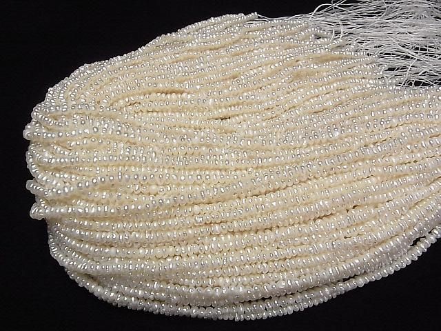 【動画】淡水真珠AA ホワイト ロンデル4mm 1連(約34cm) サムネイル4