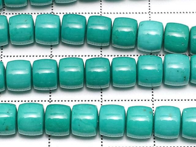 【動画】マグネサイトターコイズ ロンデル(ヘイシ)6×6×5mm 【ブルーグリーン】 1連(約38cm) サムネイル2