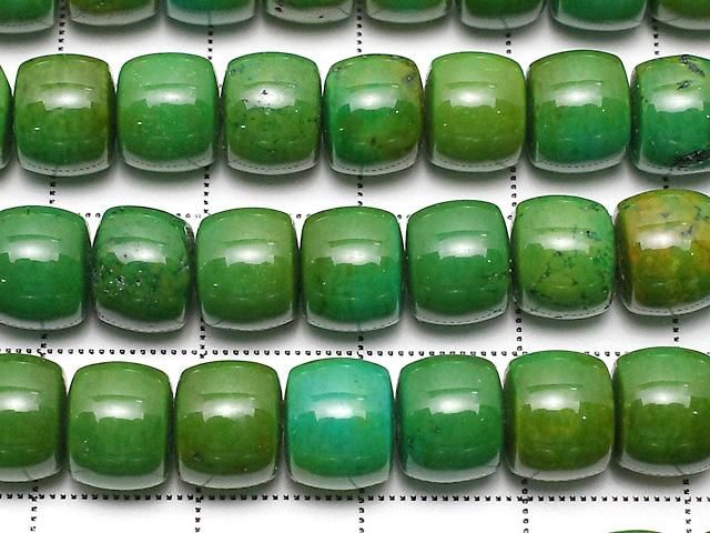 【動画】マグネサイトターコイズ ロンデル(ヘイシ)8×8×6mm 【グリーン】 1連(約37cm) サムネイル2