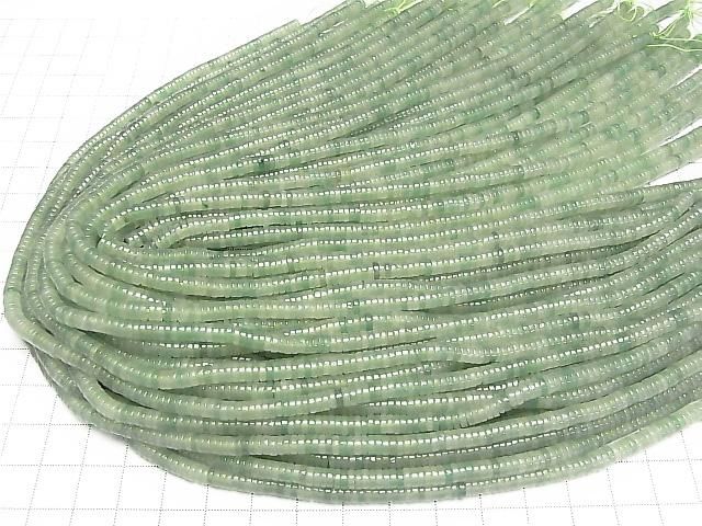 【動画】グリーンアベンチュリン ロンデル(ヘイシ)4×4×1.5mm 1連(約37cm) サムネイル4