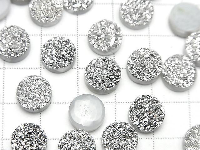【動画】ドゥルージーアゲート ラウンド カボション10×10mm シルバーコーティング 3個 サムネイル3