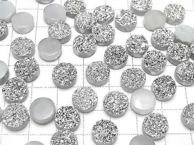 【動画】ドゥルージーアゲート ラウンド カボション10×10mm シルバーコーティング 3個 サムネイル4