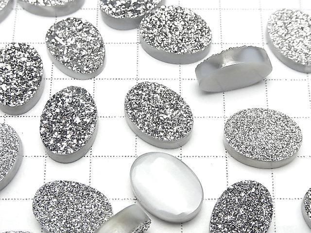 【動画】ドゥルージーアゲート オーバル カボション18×13mm シルバーコーティング 1個 サムネイル3