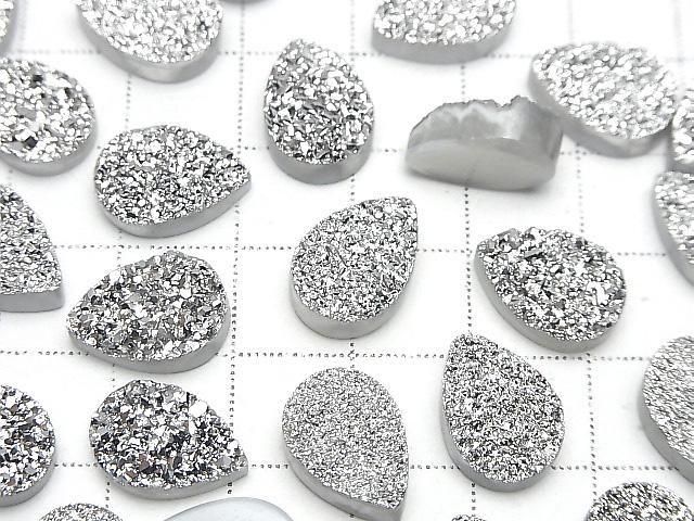 【動画】ドゥルージーアゲート ペアシェイプ カボション14×10mm シルバーコーティング 2個 サムネイル3