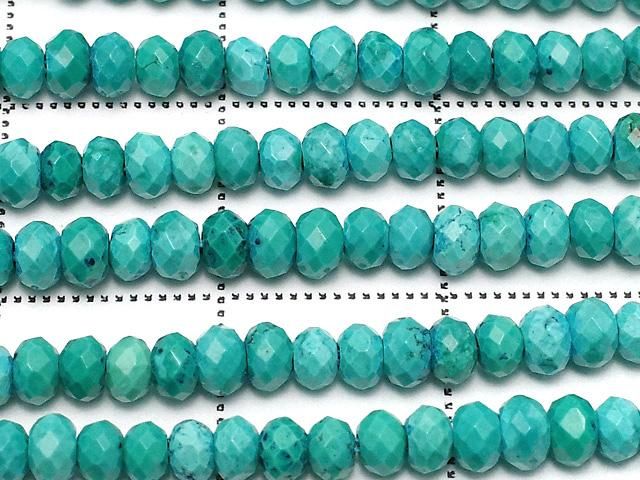 【動画】【素晴らしい輝き】マグネサイトターコイズ ボタンカット3×3×2mm 【グリーン】 1連(約36cm) サムネイル2