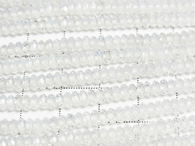 【動画】【素晴らしい輝き】シンセティックオパール ボタンカット4×4×2mm ホワイト 1連(約36cm) サムネイル2