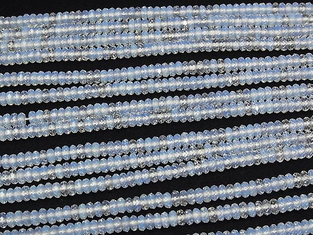 【動画】【素晴らしい輝き】シンセティックオパール ボタンカット4×4×2mm ホワイト 1連(約36cm) サムネイル3